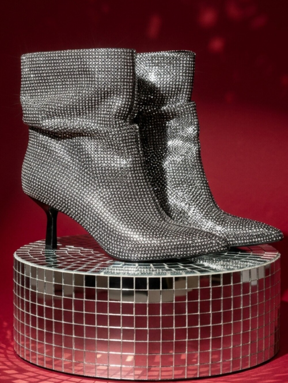 Open Edit Tilly Crystal Embellished Party Booties Size 9.5